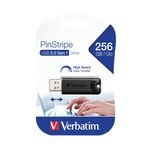 256Gb Black Pinstripe Usb 3.0 Drive