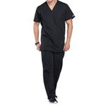 Prof V-Neck Scrub Top Black Xl