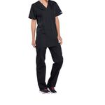 Prof V-Neck Scrub Top Black 2Xl