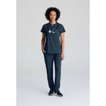 One Flux Scrub Top Steel 2Xl