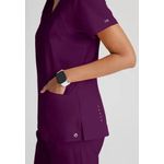 One Racer Scrub Top Wine 2Xl