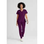 One Racer Scrub Top Wine 4Xl