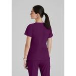 One Pulse Scrub Top Wine M