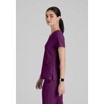 One Pulse Scrub Top Wine 2Xl