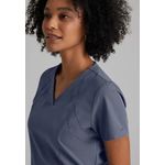 One Racer Scrub Top Steel S