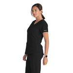 Breeze Womens Scrub Top Black Xs