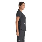 Breeze Womens Scrub Top Pewter 2Xl