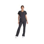 Breeze Womens Scrub Top Pewter 4Xl
