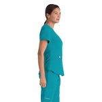 Breeze Womens Scrub Top Teal 4Xl