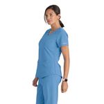 Breeze Womens Scrub Top Ceil Blu 4Xl