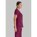 Breeze Womens Scrub Top Wine 3Xl