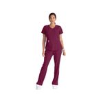 Breeze Womens Scrub Top Wine 4Xl