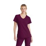 Reliance Womens Scrub Top Wine Xs