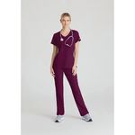 Reliance Womens Scrub Top Wine 4Xl