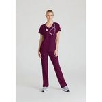 Reliance Womens Scrub Top Wine 5Xl
