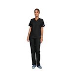 4700 Unisex Scrub Top Black 3Xl