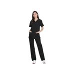 Unisex Scrub Set Top/Trs Black Xs