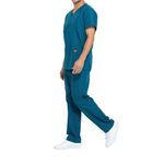 Unisex Scrub Set Top/Trs Car Blu 3Xl