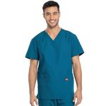 Unisex Scrub Set Top/Trs Car Blu M