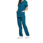 Unisex Scrub Set Top/Trs Car Blu S