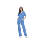 Unisex Scrub Set Top/Trs Ceil 2Xl