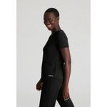 Serene Knit Scrub Top Black L