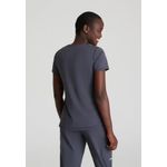 Serene Knit Scrub Top Pewter M