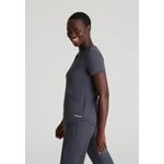 Serene Knit Scrub Top Pewter Xl