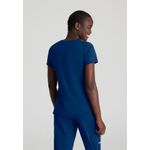 Serene Knit Scrub Top Navy 2Xs