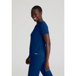 Serene Knit Scrub Top Navy M