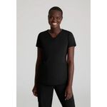 Serene Knit Scrub Top Black 2Xl