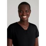 Serene Knit Scrub Top Black 2Xl