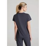 Flow Knit Scrub Top Pewter Xs