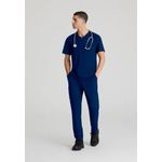Flex Knit Scrub Top Navy Xl