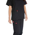 Signature Scrub Top Black 2Xl