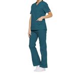 Signature Scrub Top Carib Blue M