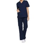 Signature Scrub Top Navy L