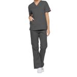 Signature Scrub Top Pewter L