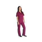 Signature Scrub Top Wine Xs