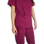 Signature Scrub Top Wine 2Xs