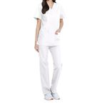 Unisex Scrub Set Top/Trs White S