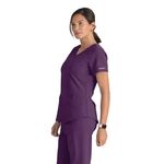 Breeze Womens Scrub Top Eggplant M