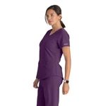 Breeze Womens Scrub Top Eggplant 3Xl
