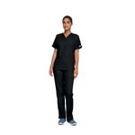 4700 Unisex Scrub Top Black Xs