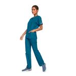 4700 Unisex Scrub Top Carib Blue Xs