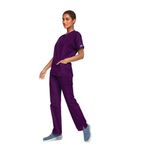 4700 Unisex Scrub Top Eggplant 2Xl