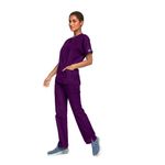 4700 Unisex Scrub Top Eggplant M