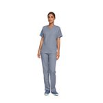 4700 Unisex Scrub Top Grey S
