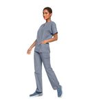 4700 Unisex Scrub Top Grey S