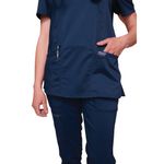 Revolution Mock Wrap Top Navy M